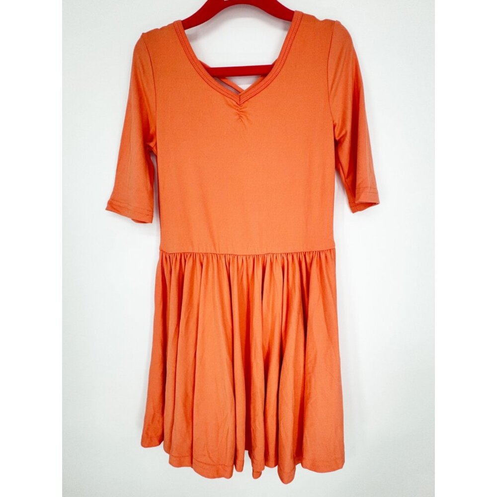 Dotdotsmile Girls Dress Solid Tangerine Size 5/6 New with Tags